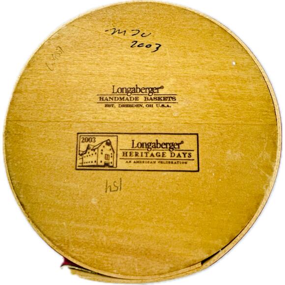 Longaberger Heritage Days Pail Basket 2003 Lid Liner Tie-On Protector Flyer - Picture 10 of 15